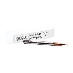 Frez węglikowy kulowy VHM Fi 1 R0,5 x 50mm 55HRC 4Z